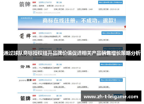 通过球队商标授权提升品牌价值促进相关产品销售增长策略分析